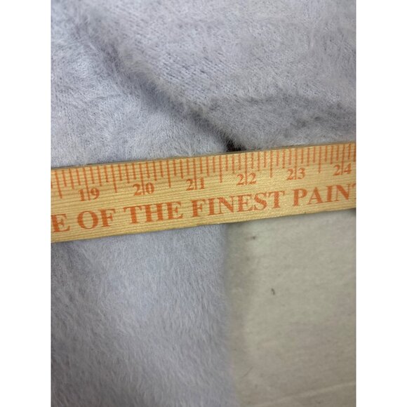 Cyrus Womens XL Fuzzy Button Cardigan Sweater Light Blue - Picture 7 of 11